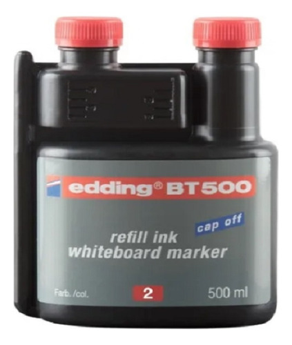 Tinta Para Marcador De Pizarra Edding Bt500 X500cc Negro Color Rojo