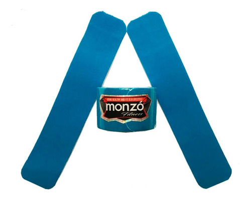 Monzó ,cinta Kinesiologica, Kinesiology Tape, Precortada Color Azul