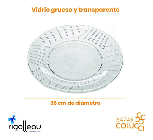 X12 Plato Playo Tilcara Flint, Rigolleau - Bazar Colucci