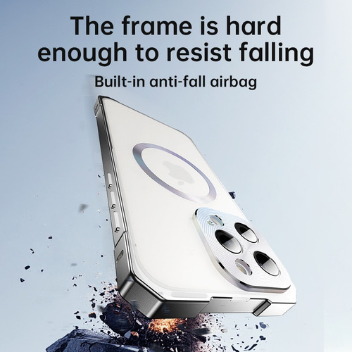 Funda Metálica De Borde Único Para iPhone 16/15 Pro Max