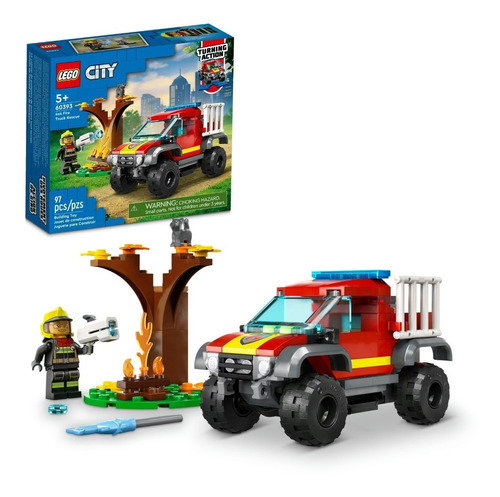 Kit Lego City Rescate De Camiones De Bomberos 4x4 60393 +3 Cantidad de piezas 97