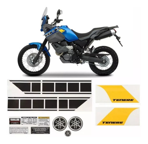 Kit Adesivos Yamaha Xt 660z Tenere 660 2012 Azul Tnr12