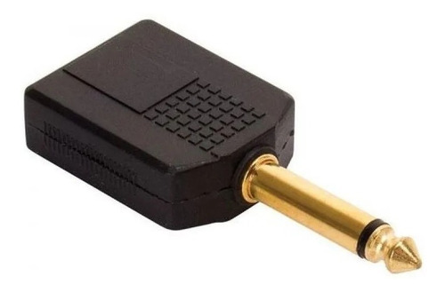 Imagen 1 de 2 de Adaptador 2 Jack 6.3 A Plug 6.3 Estereo Radox Paquete 5 Pzs