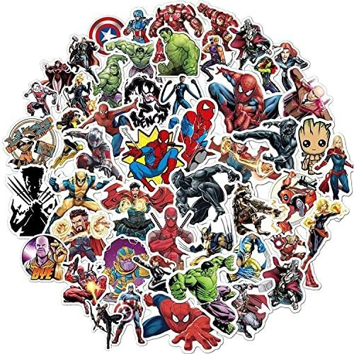 Topshi Avengers Superhero Sticker Para Portátil (104 Gnlhn