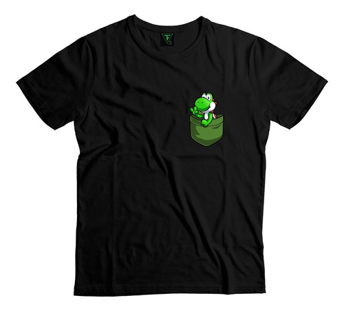 Polera Yoshi Bolsillo Dinosaurio Mario Bros Niño Niña Algodn