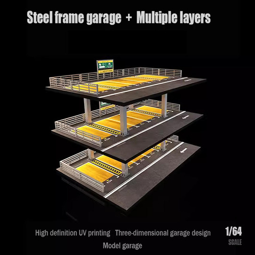 1/64 Diecast Modelo Car Organizer Garage Diorama Display