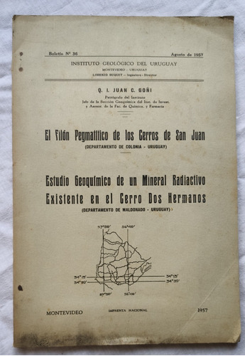 Goñi. El Filón Pegmatítico De Los Cerros De San Juan (1957)