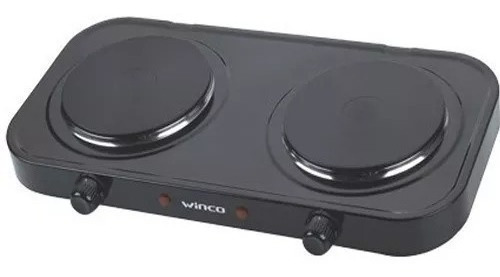 Imagen 3 de 3 de Anafe eléctrico Winco W1041 negro 220V
