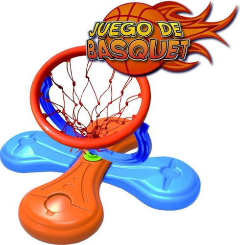 Imagen 3 de 10 de Aro Basquet Agua Pileta Waterpolo + Pelota Aqua Juegosol