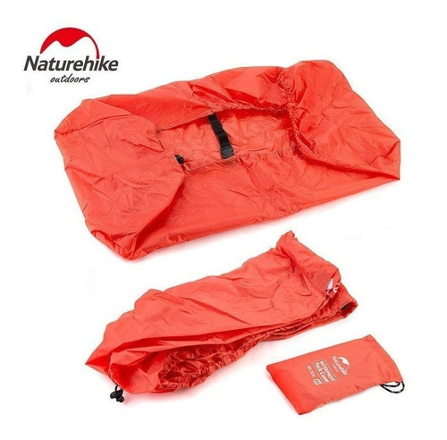 Funda Cubierta Impermeable Para Mochila Naturehike 30 - 50 L Color Naranja Diseño de la tela Ripstop