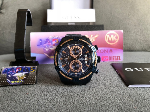 Relogio Guess W0522g3 Azul 100% Original Completo Com Caixa