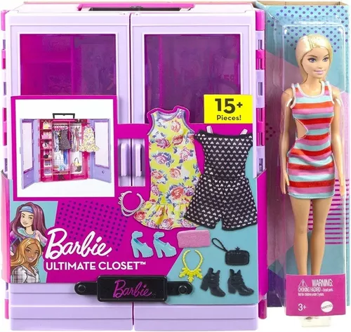 Boneca Barbie Fashionistas Guarda Roupa de Luxo - Mattel - Boneca