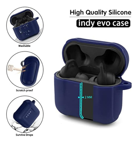 2pcs Para Skullcandy Indy Evo Funda Protectora Silicona Case
