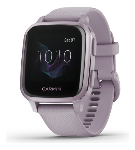 Reloj Garmin Venu Sq Smartwatch Rectangular Estrés Garminpay Color de la caja Orchid Color de la malla Orchid Color del bisel Metallic orchid