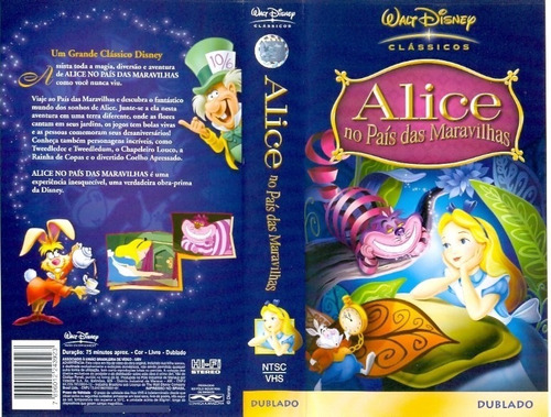 Filme Fita Vhs Disney Alice No Pais Das Maravilhas Dublado