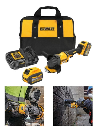 Esmerilhadeira Angular 4.1/2 150mm 60v Dcg418t2 220v Dewalt