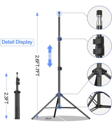 Kit De Soporte Para Estudio De Video Con Fondo De Poliéster