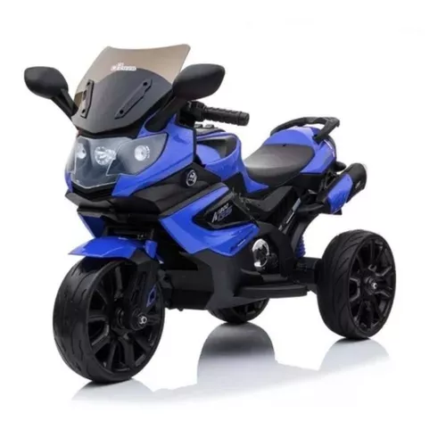 Mini Moto Elétrica Infantil Triciclo Motorizado Criança Cor Azul-marinho