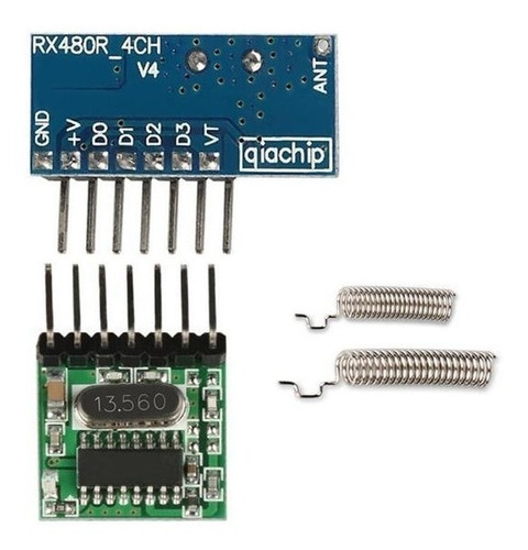 Modulos Rf Receptor Rx480-e4 Transmisor Tx118sa-4 Y Antenas 