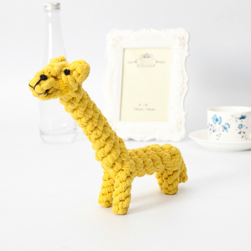 Juguete Para Perros Con Forma De Jirafa, Cuerda De Algodón,