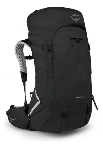 Mochila Osprey Atmos Lt 65 Montaña Camping Viaje Senderismo Color Black  Diseño de la tela Liso