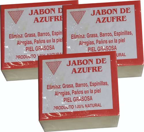 Jabon De Azufre Medicinal 100% Natural Con Propiedades 