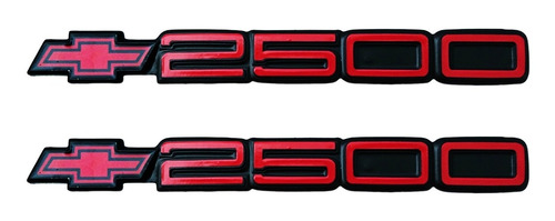 Par Emblema Chevrolet 2500 Cheyenne Silverado 1988-1998 Rojo