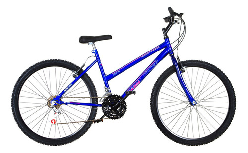 Bicicleta Aro 26 Feminina Ultra Bikes 18 Marchas Chrome Line Cor Azul