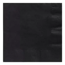 Comprar Servilletas Pequeñas Negras 20 Unidades 25cm X 25cm