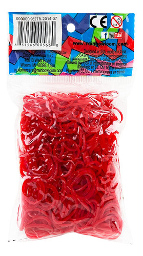 Rainbow Loom Colección Jelly: Bandas De Goma Rojas Con 24 Cl