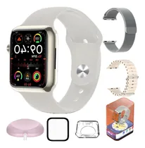 Comprar Relógio Smartwatch X Mini Serie 10 38mm Amoled 3 Pulseiras Caixa Prateado Pulseira Branco Bisel Prateado Desenho Da Pulseira Lisa