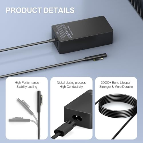 Cargador Surface Pro 127w, Reemplazo De Cargador Surface