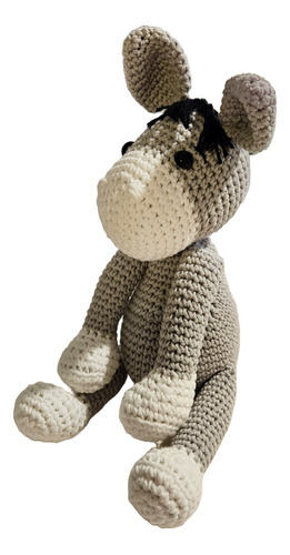 Imagen 2 de 2 de Amigurumi Tejido Juguete Bebes Crochet Montesori Burro Hilo