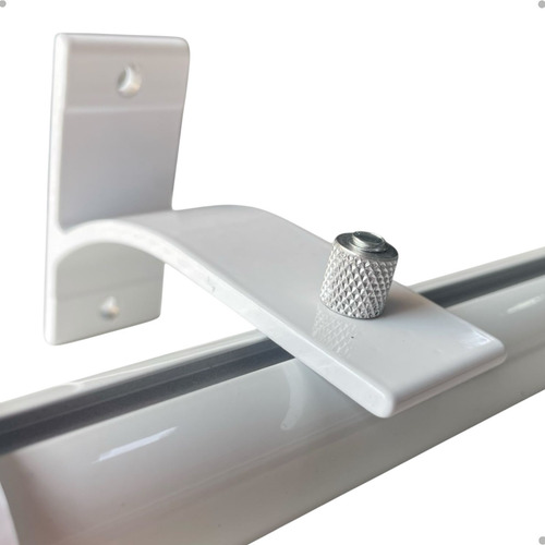 Kit 3 Suporte Inove Parede Trilho Suíço Varão Wave Alumínio