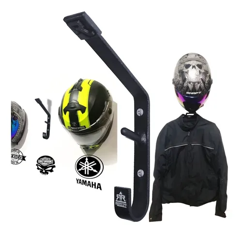 LERANXIN Porta Casco Moto Da Parete 2 Pezzi | Appendi Casco Moto Da