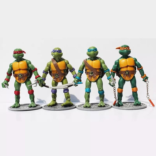 Figura de acción Ninja Turtles, juguetes Playmate de los 80