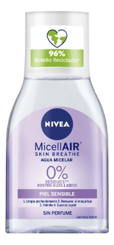 Nivea Locion Micellair Piel Sensible X 100 Ml Pack X 3