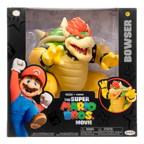 Figura Super Mario Movie - Bowser Con Respiración De Fuego