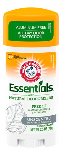 Arm & Hammer Essentials Desodorante Unscented Sin Perfume