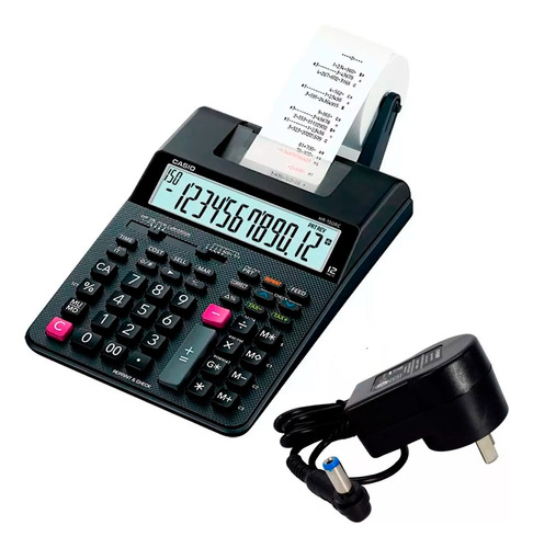 Calculadora Impresora Casio Hr-100 12 Dígitos + Fuente
