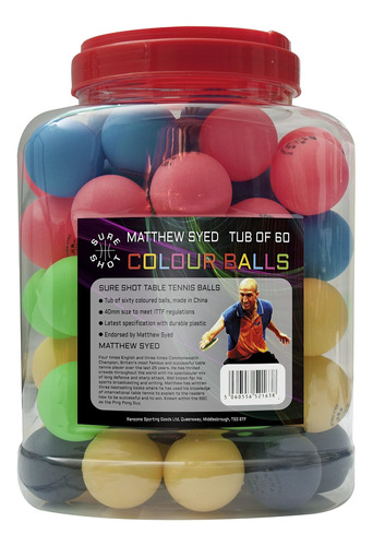 Matthew Syed Barril 60 Pelota Tenis Mesa Multicolor