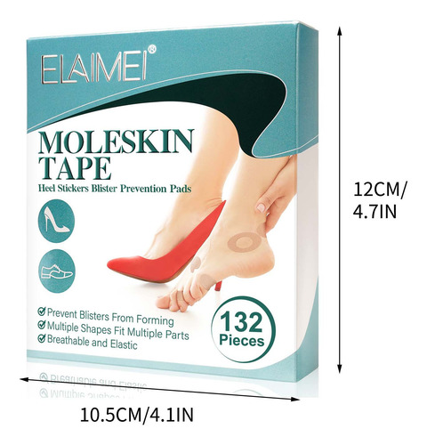 Cinta Adhesiva Moleskin Para Prevención De Ampollas (12 Hoja