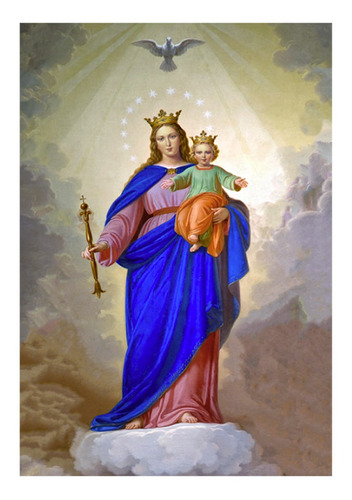 Lienzo Virgen María Auxiliadora Giclée 72x106cm Cuadros