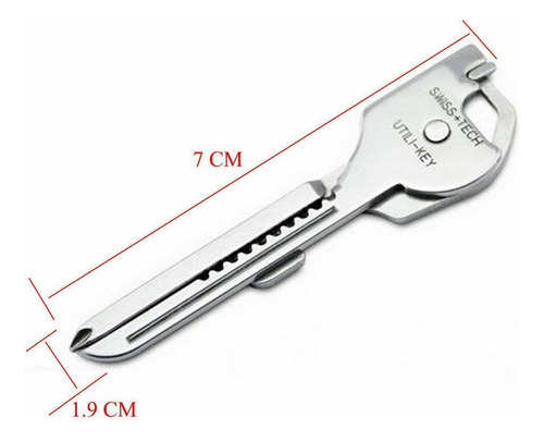 Llavero Swiss Tech 6 En 1 Llave Herramienta Multiusos Navaja