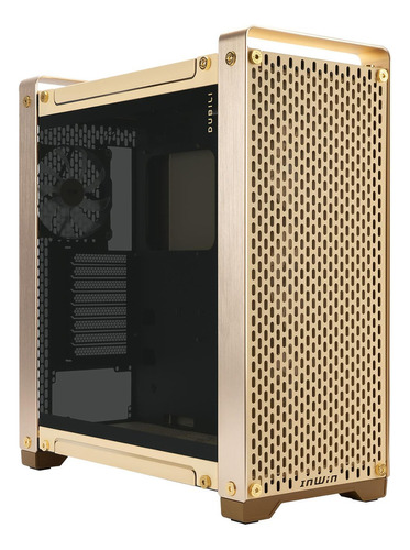 Gabinete Gamer In Win Dubili Gold E-atx 4 Fan Usb-c Dorado