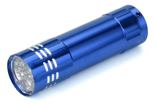 Mini Linterna De Aluminio Violeta De 9 Led, Luz Negra, Linte