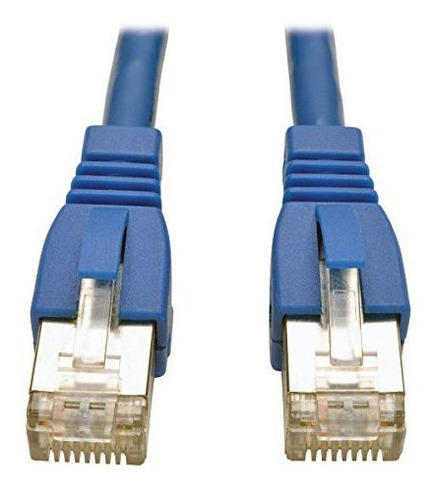 Cable Ethernet Blindado Cat6a 10g 14 Pies Blue.