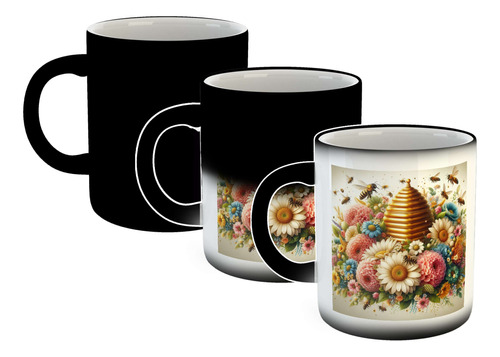 Taza Magica Abeja Colmena Flores Bees Miel Flow M1