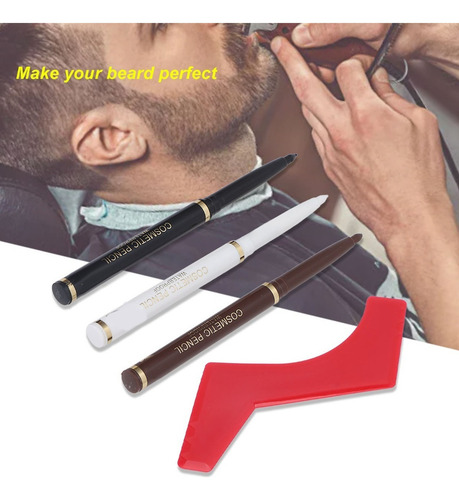 Llenador De Lápiz De Barba Impermeable A Prueba De Sudor Con