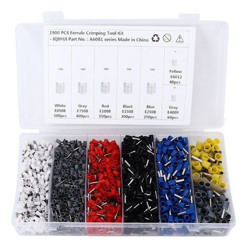 Terminales De Férula De Alambre 1900pcs Tipo De Pin Cobre Es